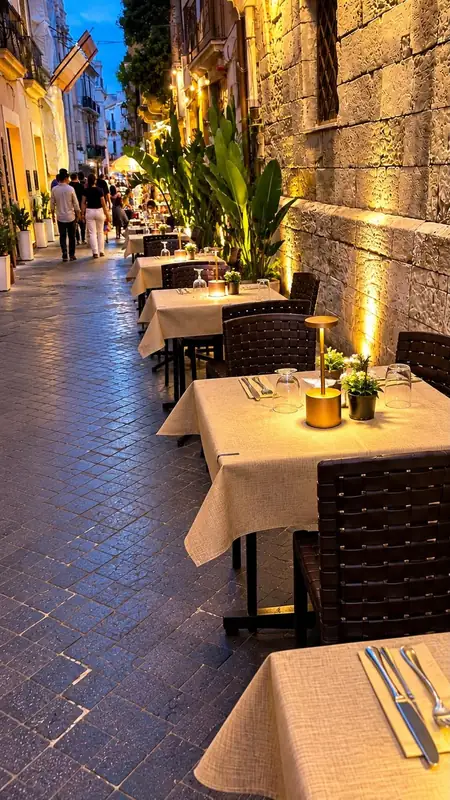 Tavoli tra i vicoli — Ristorante La Sciccheria, Ortigia